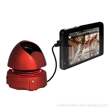 Portable speaker with capsule design wired mini loudspeaker 3.5mm jack for iPhone/iPad/OEM